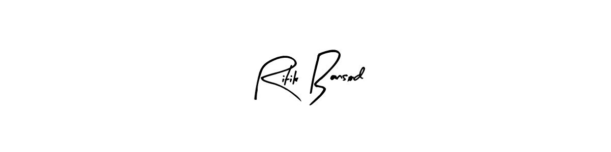 This is the best signature style for the Ritik Bansod name. Also you like these signature font (Arty Signature). Mix name signature. Ritik Bansod signature style 8 images and pictures png
