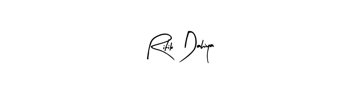 Also You can easily find your signature by using the search form. We will create Ritik Dahiya name handwritten signature images for you free of cost using Arty Signature sign style. Ritik Dahiya signature style 8 images and pictures png