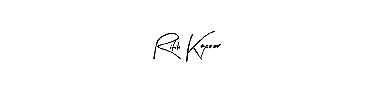 Arty Signature is a professional signature style that is perfect for those who want to add a touch of class to their signature. It is also a great choice for those who want to make their signature more unique. Get Ritik Kapoor name to fancy signature for free. Ritik Kapoor signature style 8 images and pictures png