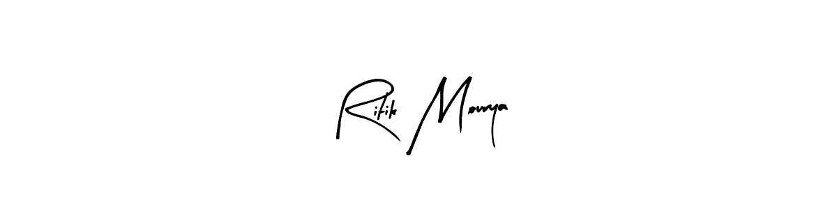 Arty Signature is a professional signature style that is perfect for those who want to add a touch of class to their signature. It is also a great choice for those who want to make their signature more unique. Get Ritik Mourya name to fancy signature for free. Ritik Mourya signature style 8 images and pictures png