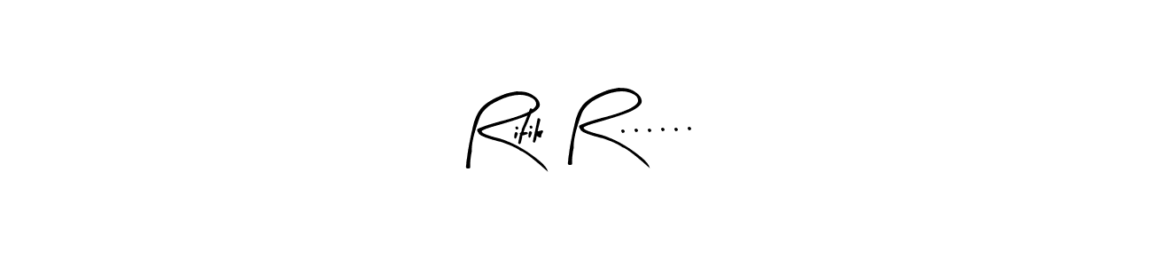 Make a beautiful signature design for name Ritik R....... Use this online signature maker to create a handwritten signature for free. Ritik R...... signature style 8 images and pictures png