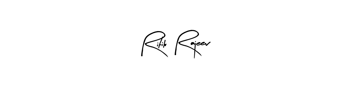 How to make Ritik Rajeev signature? Arty Signature is a professional autograph style. Create handwritten signature for Ritik Rajeev name. Ritik Rajeev signature style 8 images and pictures png