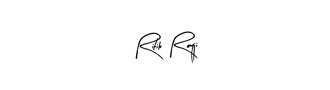 Use a signature maker to create a handwritten signature online. With this signature software, you can design (Arty Signature) your own signature for name Ritik Royji. Ritik Royji signature style 8 images and pictures png