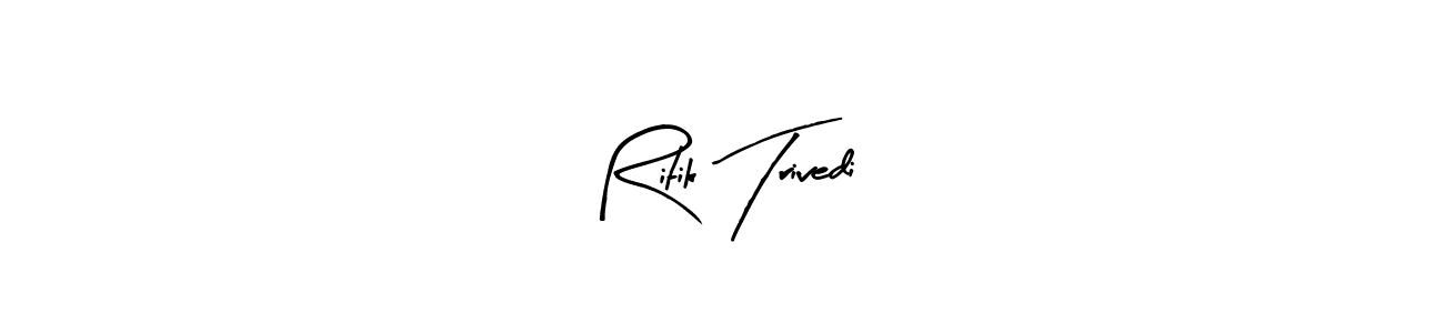 Create a beautiful signature design for name Ritik Trivedi. With this signature (Arty Signature) fonts, you can make a handwritten signature for free. Ritik Trivedi signature style 8 images and pictures png