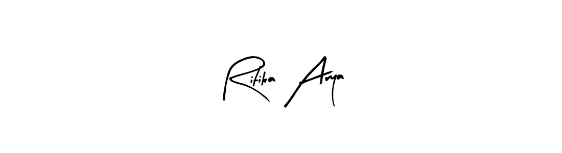 Ritika Arya stylish signature style. Best Handwritten Sign (Arty Signature) for my name. Handwritten Signature Collection Ideas for my name Ritika Arya. Ritika Arya signature style 8 images and pictures png