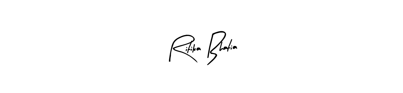 Also we have Ritika Bhatia name is the best signature style. Create professional handwritten signature collection using Arty Signature autograph style. Ritika Bhatia signature style 8 images and pictures png