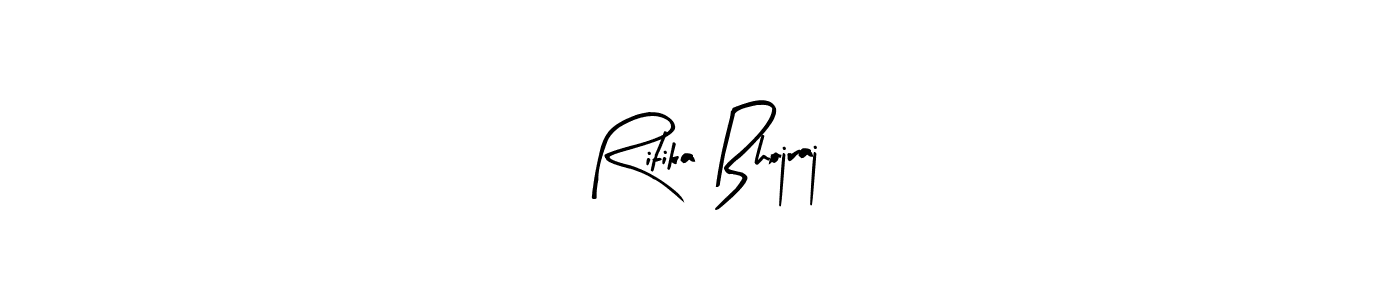 Ritika Bhojraj stylish signature style. Best Handwritten Sign (Arty Signature) for my name. Handwritten Signature Collection Ideas for my name Ritika Bhojraj. Ritika Bhojraj signature style 8 images and pictures png