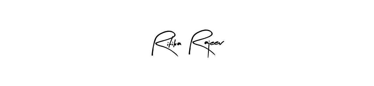 You should practise on your own different ways (Arty Signature) to write your name (Ritika Rajeev) in signature. don't let someone else do it for you. Ritika Rajeev signature style 8 images and pictures png