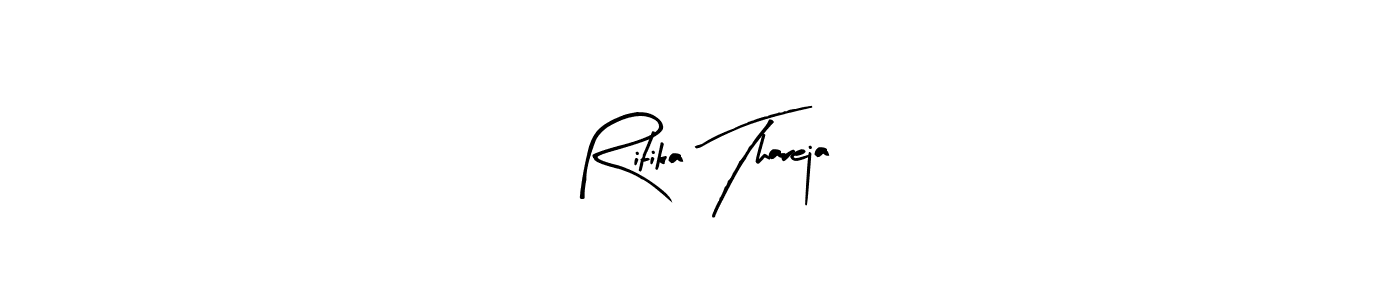 Design your own signature with our free online signature maker. With this signature software, you can create a handwritten (Arty Signature) signature for name Ritika Thareja. Ritika Thareja signature style 8 images and pictures png