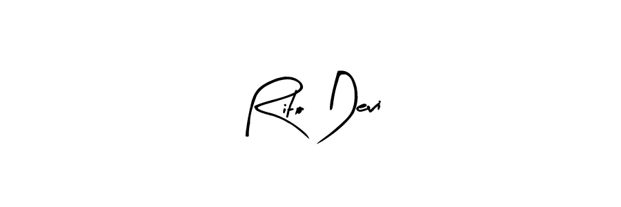 How to make Rito Devi name signature. Use Arty Signature style for creating short signs online. This is the latest handwritten sign. Rito Devi signature style 8 images and pictures png