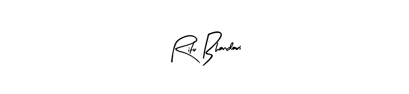 Create a beautiful signature design for name Ritu Bhandari. With this signature (Arty Signature) fonts, you can make a handwritten signature for free. Ritu Bhandari signature style 8 images and pictures png