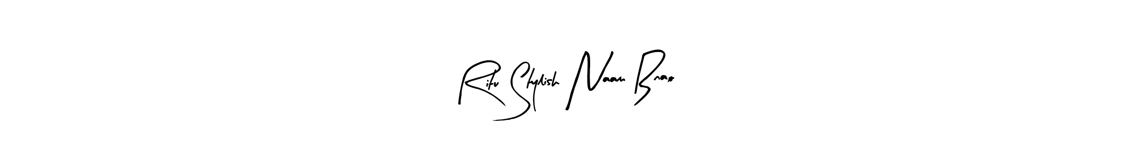 Create a beautiful signature design for name Ritu Stylish Naam Bnao. With this signature (Arty Signature) fonts, you can make a handwritten signature for free. Ritu Stylish Naam Bnao signature style 8 images and pictures png