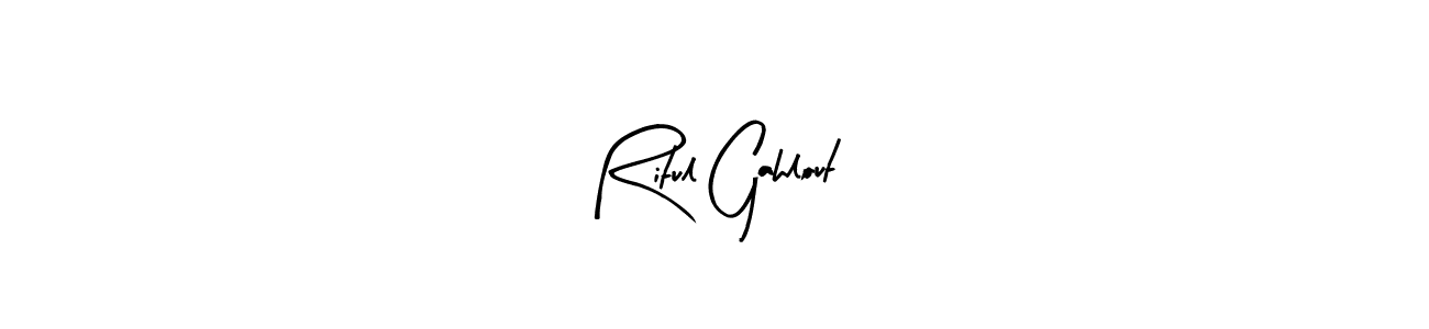 You can use this online signature creator to create a handwritten signature for the name Ritul Gahlout. This is the best online autograph maker. Ritul Gahlout signature style 8 images and pictures png