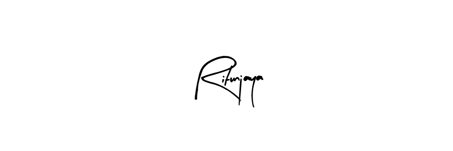 Ritunjaya stylish signature style. Best Handwritten Sign (Arty Signature) for my name. Handwritten Signature Collection Ideas for my name Ritunjaya. Ritunjaya signature style 8 images and pictures png