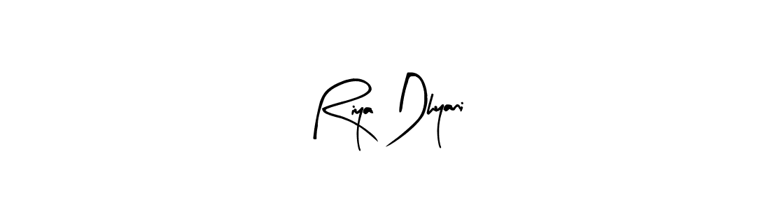 Design your own signature with our free online signature maker. With this signature software, you can create a handwritten (Arty Signature) signature for name Riya Dhyani. Riya Dhyani signature style 8 images and pictures png