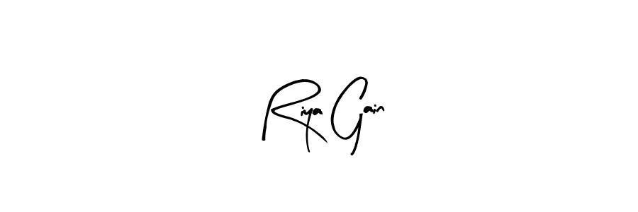 Use a signature maker to create a handwritten signature online. With this signature software, you can design (Arty Signature) your own signature for name Riya Gain. Riya Gain signature style 8 images and pictures png