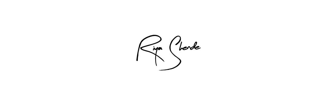 How to make Riya Shende signature? Arty Signature is a professional autograph style. Create handwritten signature for Riya Shende name. Riya Shende signature style 8 images and pictures png