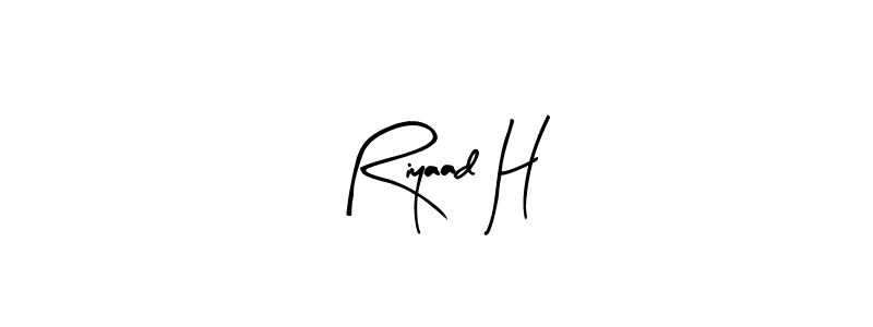 Arty Signature is a professional signature style that is perfect for those who want to add a touch of class to their signature. It is also a great choice for those who want to make their signature more unique. Get Riyaad H name to fancy signature for free. Riyaad H signature style 8 images and pictures png