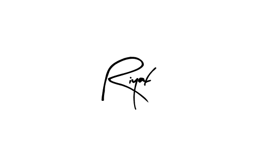 Use a signature maker to create a handwritten signature online. With this signature software, you can design (Arty Signature) your own signature for name Riyaf. Riyaf signature style 8 images and pictures png