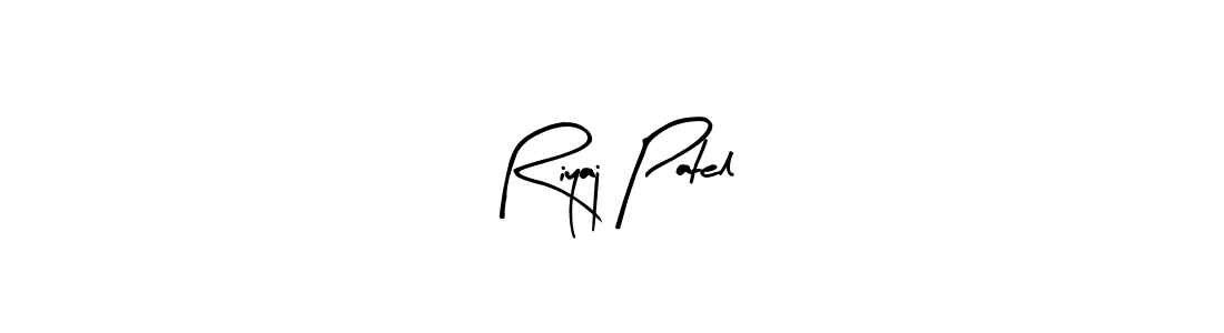 How to make Riyaj Patel name signature. Use Arty Signature style for creating short signs online. This is the latest handwritten sign. Riyaj Patel signature style 8 images and pictures png