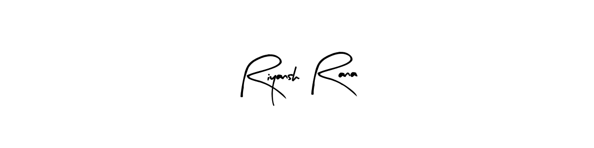 You should practise on your own different ways (Arty Signature) to write your name (Riyansh Rana) in signature. don't let someone else do it for you. Riyansh Rana signature style 8 images and pictures png