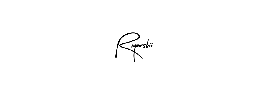 Similarly Arty Signature is the best handwritten signature design. Signature creator online .You can use it as an online autograph creator for name Riyanshii. Riyanshii signature style 8 images and pictures png