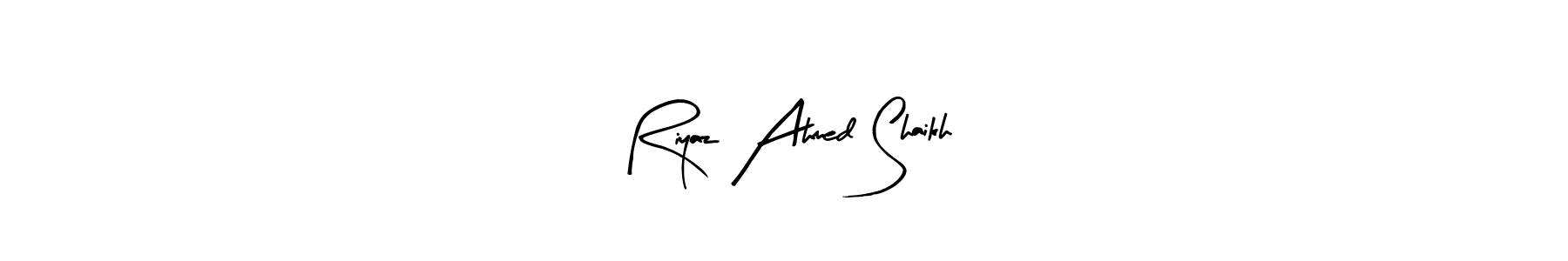 Make a beautiful signature design for name Riyaz Ahmed Shaikh. Use this online signature maker to create a handwritten signature for free. Riyaz Ahmed Shaikh signature style 8 images and pictures png