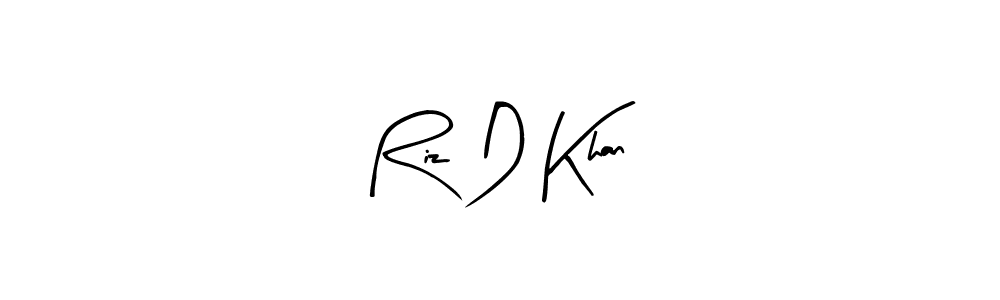 How to make Riz D Khan name signature. Use Arty Signature style for creating short signs online. This is the latest handwritten sign. Riz D Khan signature style 8 images and pictures png