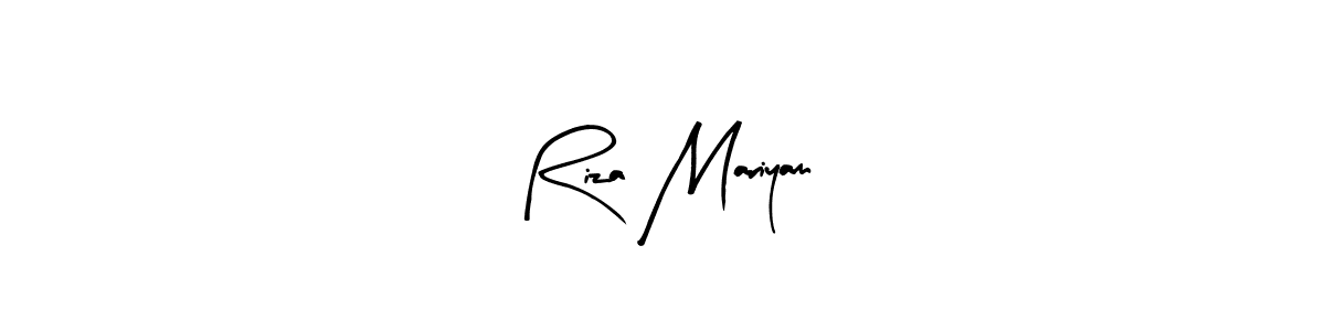 The best way (Arty Signature) to make a short signature is to pick only two or three words in your name. The name Riza Mariyam include a total of six letters. For converting this name. Riza Mariyam signature style 8 images and pictures png