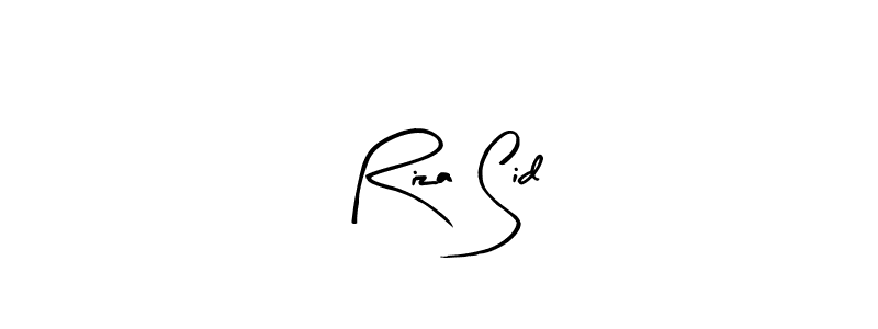 if you are searching for the best signature style for your name Riza Sid. so please give up your signature search. here we have designed multiple signature styles  using Arty Signature. Riza Sid signature style 8 images and pictures png