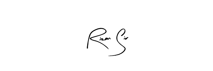 Create a beautiful signature design for name Rizan Sir. With this signature (Arty Signature) fonts, you can make a handwritten signature for free. Rizan Sir signature style 8 images and pictures png