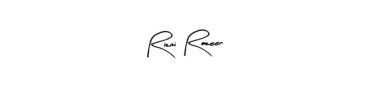 Similarly Arty Signature is the best handwritten signature design. Signature creator online .You can use it as an online autograph creator for name Rizmi Razeen. Rizmi Razeen signature style 8 images and pictures png