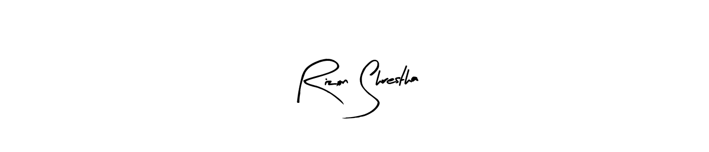 How to make Rizon Shrestha signature? Arty Signature is a professional autograph style. Create handwritten signature for Rizon Shrestha name. Rizon Shrestha signature style 8 images and pictures png