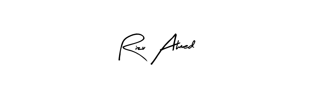 Make a beautiful signature design for name Rizu Ahmed. With this signature (Arty Signature) style, you can create a handwritten signature for free. Rizu Ahmed signature style 8 images and pictures png