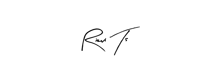 Arty Signature is a professional signature style that is perfect for those who want to add a touch of class to their signature. It is also a great choice for those who want to make their signature more unique. Get Rizvi Ts name to fancy signature for free. Rizvi Ts signature style 8 images and pictures png