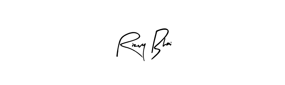 Use a signature maker to create a handwritten signature online. With this signature software, you can design (Arty Signature) your own signature for name Rizvy Bhai. Rizvy Bhai signature style 8 images and pictures png