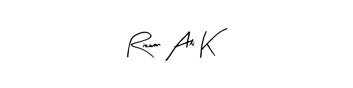 This is the best signature style for the Rizwan Ali K name. Also you like these signature font (Arty Signature). Mix name signature. Rizwan Ali K signature style 8 images and pictures png
