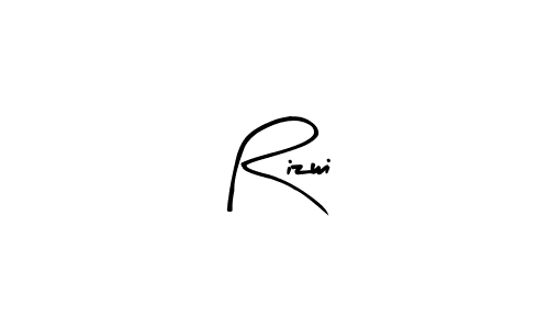Create a beautiful signature design for name Rizwi. With this signature (Arty Signature) fonts, you can make a handwritten signature for free. Rizwi signature style 8 images and pictures png