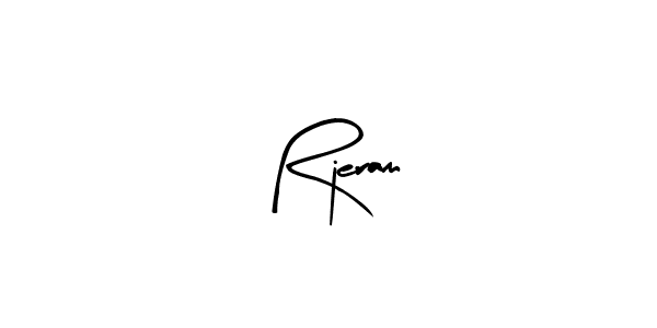 Design your own signature with our free online signature maker. With this signature software, you can create a handwritten (Arty Signature) signature for name Rjeram. Rjeram signature style 8 images and pictures png
