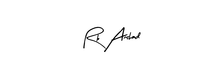 How to Draw Rk Anshad signature style? Arty Signature is a latest design signature styles for name Rk Anshad. Rk Anshad signature style 8 images and pictures png