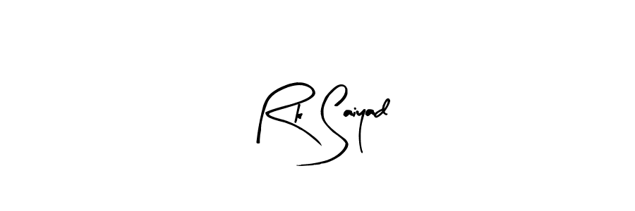 How to make Rk Saiyad name signature. Use Arty Signature style for creating short signs online. This is the latest handwritten sign. Rk Saiyad signature style 8 images and pictures png