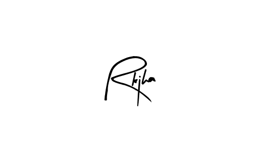 Make a beautiful signature design for name Rkjha. With this signature (Arty Signature) style, you can create a handwritten signature for free. Rkjha signature style 8 images and pictures png
