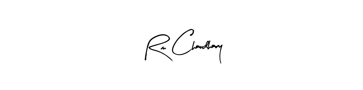 Use a signature maker to create a handwritten signature online. With this signature software, you can design (Arty Signature) your own signature for name Rm Chaudhary. Rm Chaudhary signature style 8 images and pictures png