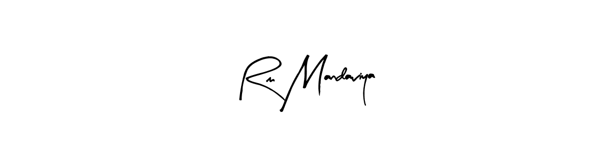 Make a beautiful signature design for name Rm Mandaviya. With this signature (Arty Signature) style, you can create a handwritten signature for free. Rm Mandaviya signature style 8 images and pictures png
