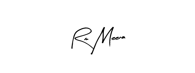 The best way (Arty Signature) to make a short signature is to pick only two or three words in your name. The name Rm Meena include a total of six letters. For converting this name. Rm Meena signature style 8 images and pictures png