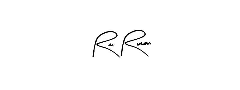 How to Draw Rm Ruman signature style? Arty Signature is a latest design signature styles for name Rm Ruman. Rm Ruman signature style 8 images and pictures png
