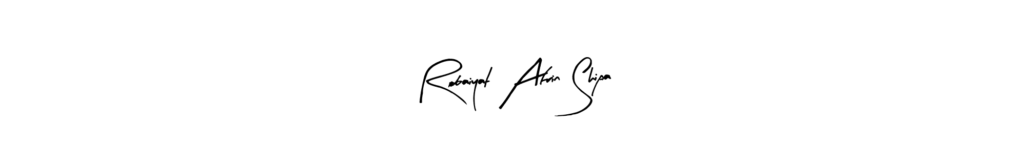 Use a signature maker to create a handwritten signature online. With this signature software, you can design (Arty Signature) your own signature for name Robaiyat Afrin Shipa. Robaiyat Afrin Shipa signature style 8 images and pictures png