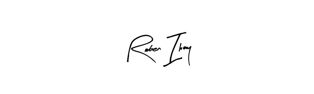 Similarly Arty Signature is the best handwritten signature design. Signature creator online .You can use it as an online autograph creator for name Roben Ikay. Roben Ikay signature style 8 images and pictures png