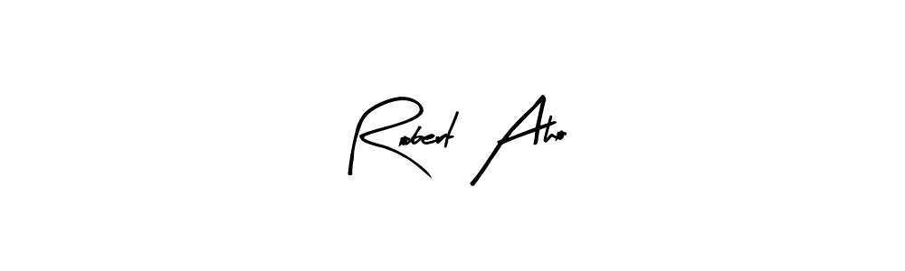 Use a signature maker to create a handwritten signature online. With this signature software, you can design (Arty Signature) your own signature for name Robert Aho. Robert Aho signature style 8 images and pictures png