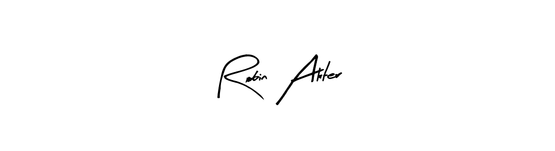 The best way (Arty Signature) to make a short signature is to pick only two or three words in your name. The name Robin Akter include a total of six letters. For converting this name. Robin Akter signature style 8 images and pictures png